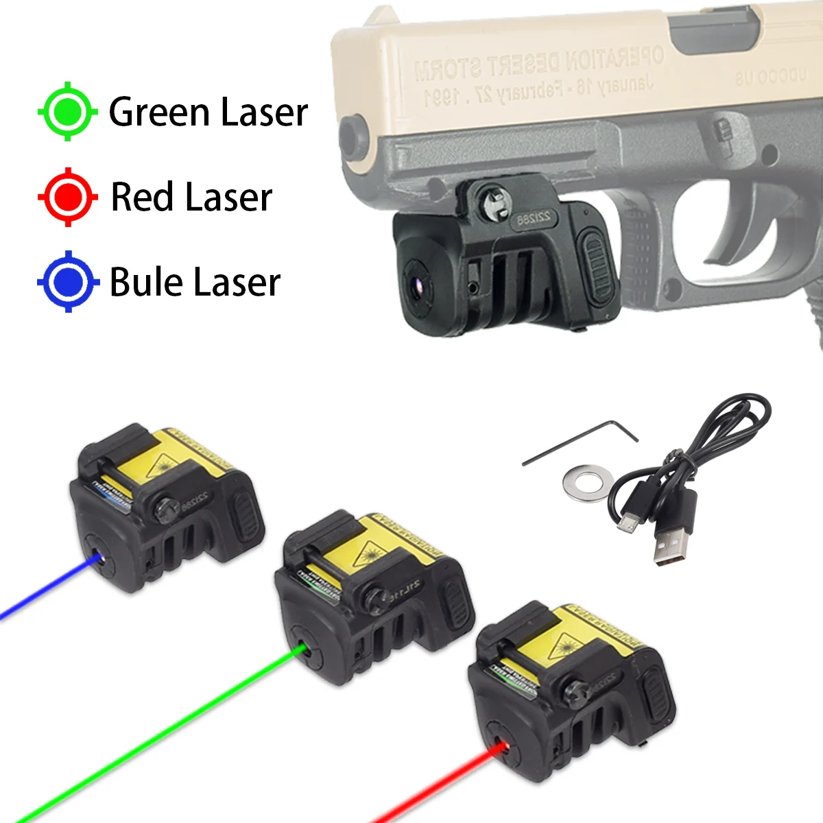 Встроенный аккумулятор, Красный, Зеленый Охотничье оружие с синим лазерным прицелом для Taurus G2 G2C G3 G3C Glock 17 19 Охотничье оружие