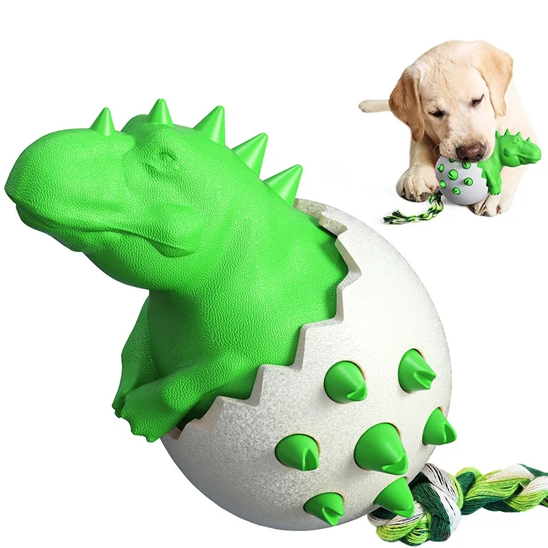 Собака в форме яйца динозавра, Скрежещущая зубами Палочка, Резиновая щетка для домашних животных, Игрушечная Собака, Мяч для чистки зубов, Аксессуары для игры с собакой